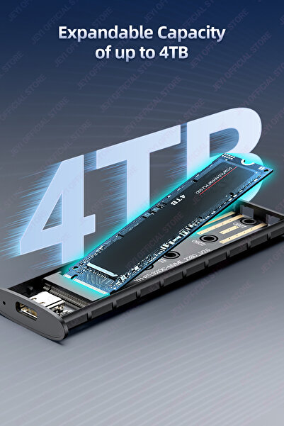 Global Jeyi M.2 Nvme SSD Muhafazası 2230/2242/2260/2280 Uyumlu Alüminyum Alaşımlı 10GBPS Yüksek Hızlı