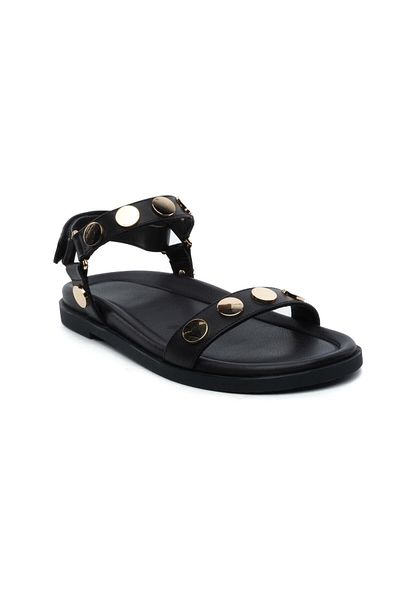 Greyder 34511 Black Genuine Leather Women's Sandals