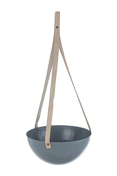 Bizzotto Suport metalic suspendat pentru ghiveci de flori, gri-maro, 25 cm x 55 cm