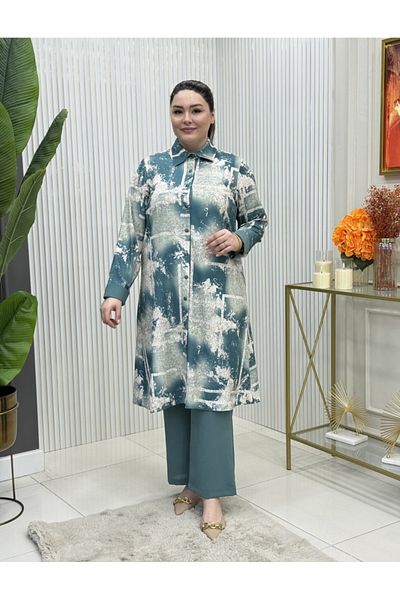 GK Full-Length Buttoned Tunic Suit