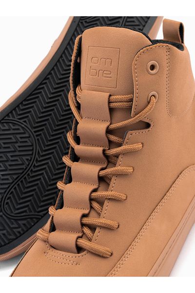 OMBRE Herren-Sneaker-Boots mit Zierlaschen - braun V3 OM-FOSH-0176 43