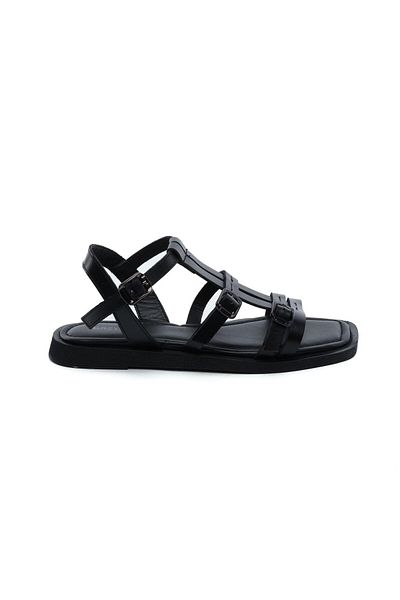 Greyder 59251 Black Genuine Leather Women's Sandals