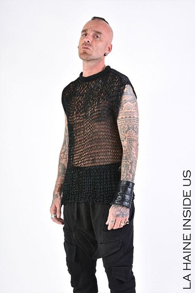 La Haine Inside Us MESH T-SHIRT - LA HAINE INSIDE US - BLACK, S/M