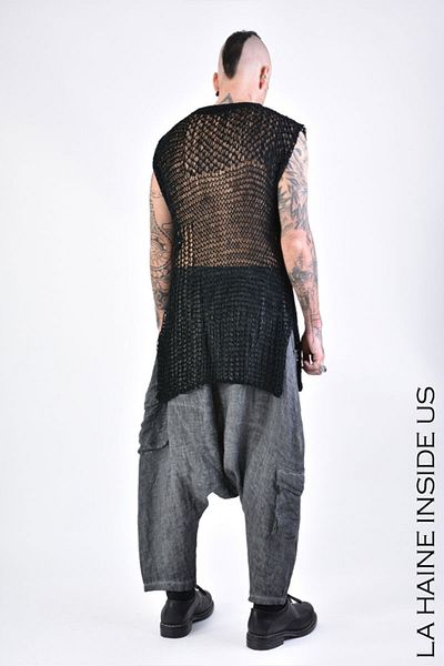 La Haine Inside Us LONG MESH T-SHIRT - LA HAINE INSIDE US - GREY, L/XL