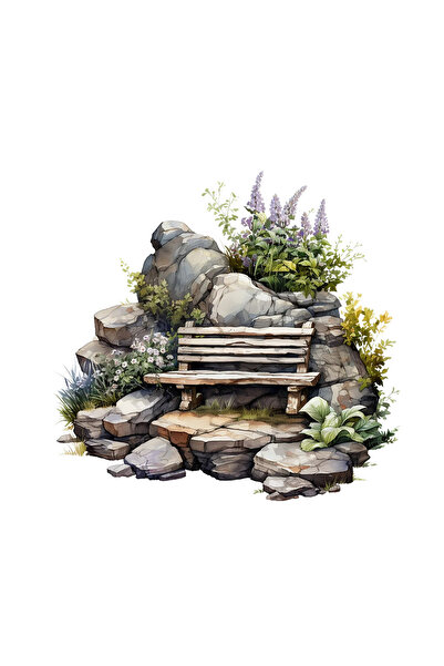 INOVATIX Set de 8 piese, autocolant Bancă între pietre, INOVATIX®. 6 cm