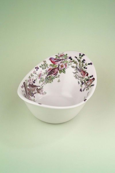 Bursa Porselen Dekor Birds Porcelain Salad/Fruit Bowl