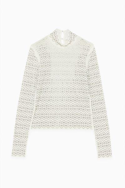 Patrizia Pepe BLUZA CU STRASURI MONOGRAMĂ - PATRIZIA PEPE - ALB, M