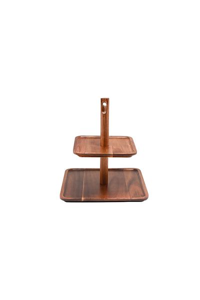 Bien Servi 2-Layer High Quality Snack Stand Brown