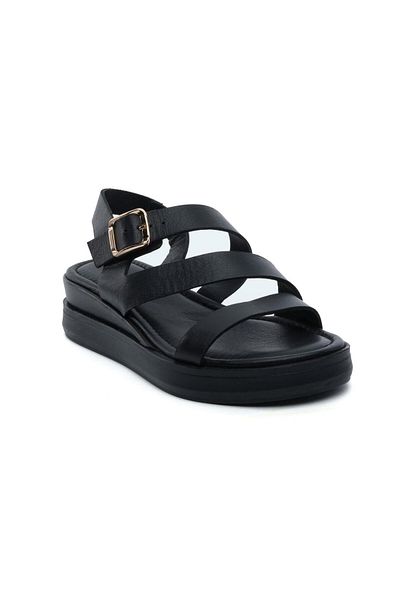 Greyder 59265 Black Genuine Leather Women's Sandals