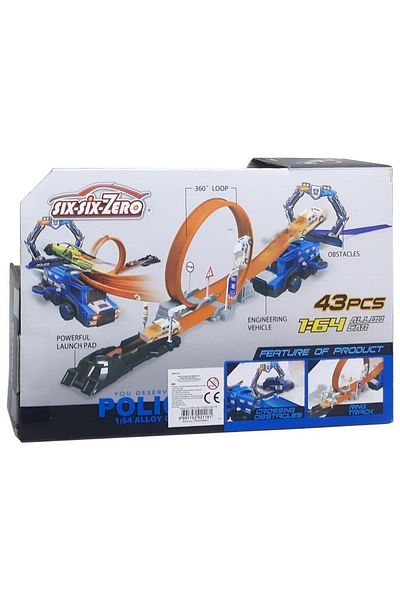 JOYFUL CHİLD Toy Police Fire Truck Play Set 43 Pieces Blue