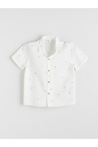 LC Waikiki Standard Pattern 100% Cotton Poplin Fabric Baby Boy Shirt