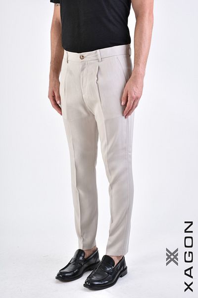 EXAGON Tencel Skinny Pants - Xagon - Beige, 46