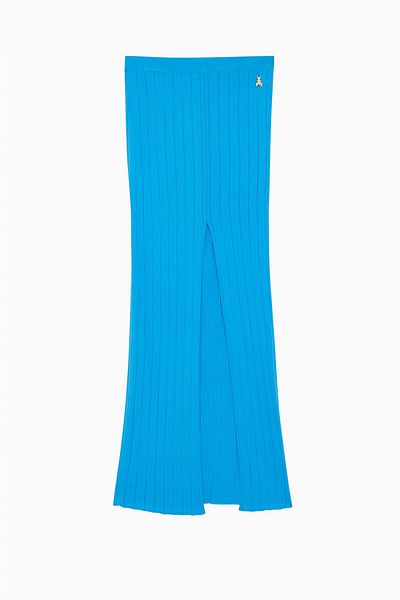 Patrizia Pepe TEXTURED SKIRT - PATRIZIA PEPE - BLUE, L