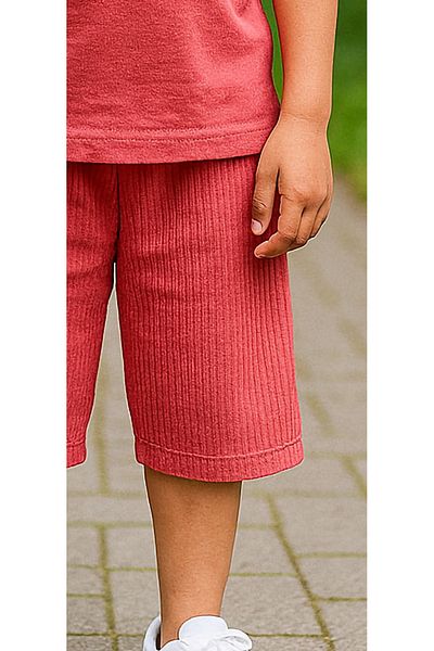mb kids Black Print Cord Shorts Basic Girls Boys Summer Shorts Set