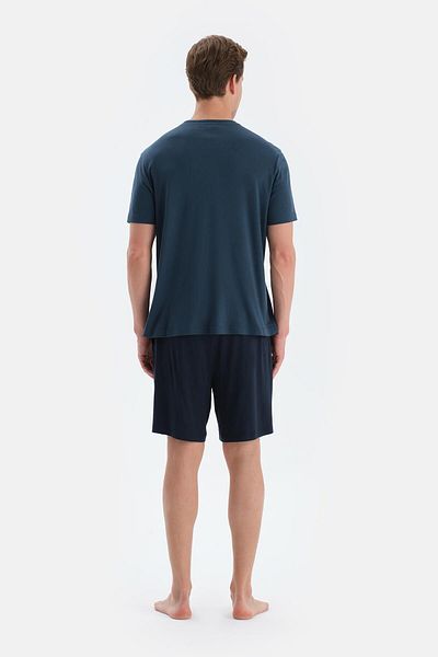 Dagi Indigo Combed Cotton Modal Διπλό Σορτς