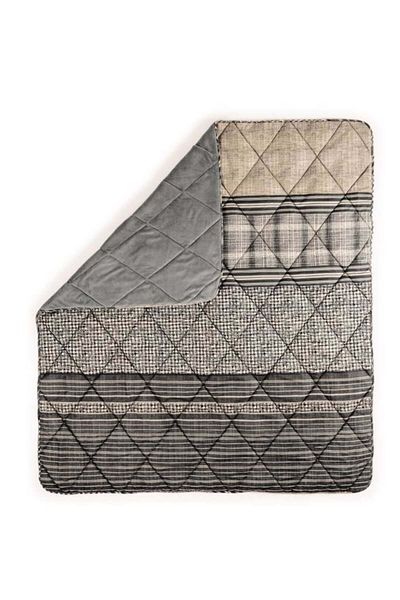 swilex * Box Double Quilt Velvet Timbre Anthracite