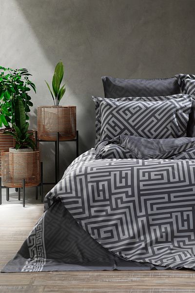 ZEBRA CASA Volga 7 Piece Double Silk Bedding Set