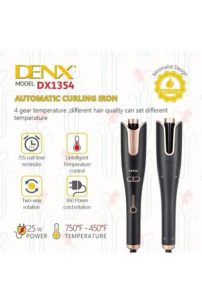 Denx مكواة تجعيد الشعر الاوتوماتيكية من دينكس DX1354
