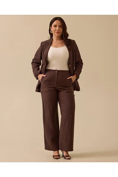 Gala-Xi Plus Size Loose Leg Linen Pants