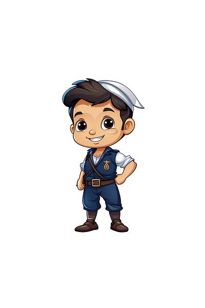 INOVATIX Set de 8 autocolante Sailor Boy Seifuku, INOVATIX®. 6 cm