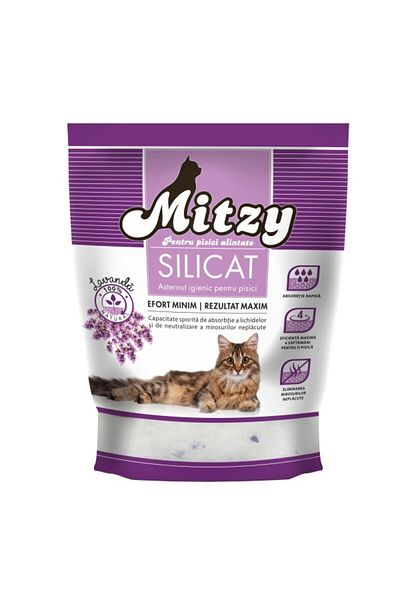 Mitzy Silicate cat litter, Mitzy, Silicate, Lavender, 3.8 L