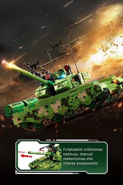 Sembo Block Ztz-99A Main Battle Tank Building Block Set 1044 Pieces