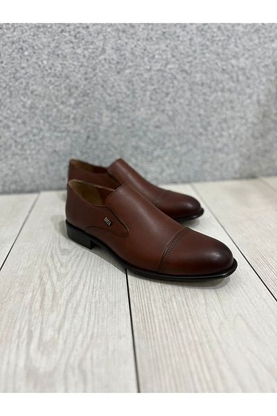ayakkabiyolla Pantofi de lux pentru bărbați din piele naturală maro cu talpă Neolite