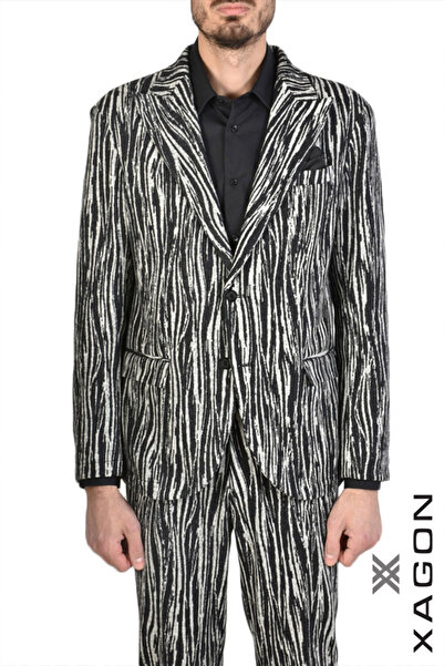 EXAGON JACĂ CU IMPRIM ZEBRĂ - XAGON - NEGRU, 56