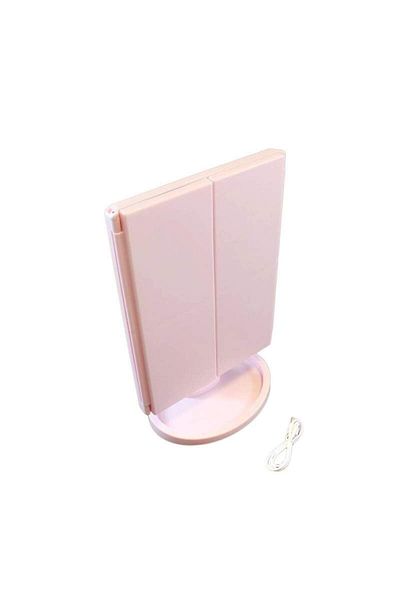 SIKS ® makeup mirror, x2, x3 magnification, 180 rotation, battery operated, pink
