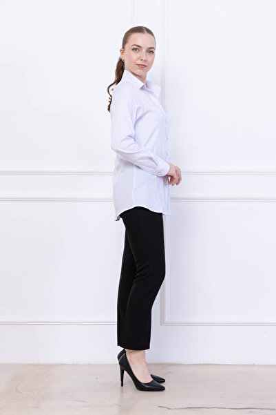 FİDEY Women's Shirt Top Button Satin