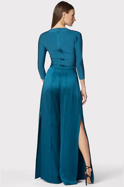 Herve Leger BLUZA ICON CU GEL PĂTRAT - HERVE LEGER - NEGRU, XS