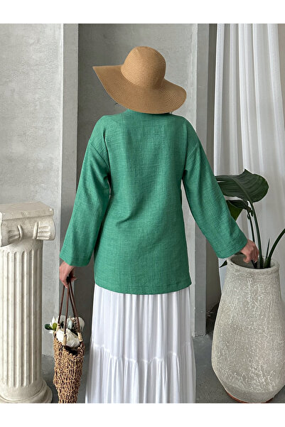 MD trend Women's V-Neck Tie-Up Kimono