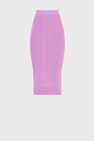 Herve Leger VARIEGATED RIB PENCIL SKIRT - HERVE LEGER - PINK, S