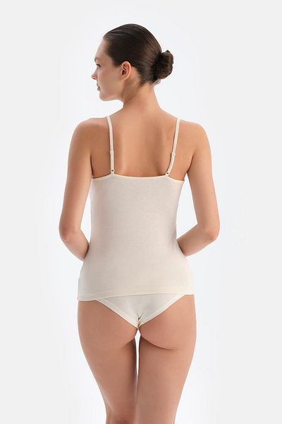 Dagi Ecru 5017Kc Modal Cashmere Athlete with Lace Detail
