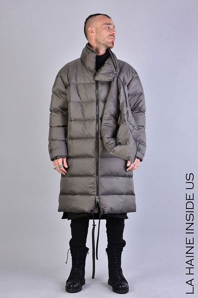 La Haine Inside Us LONG NYLON DOWN JACKET - LA HAINE INSIDE US - GREY, L