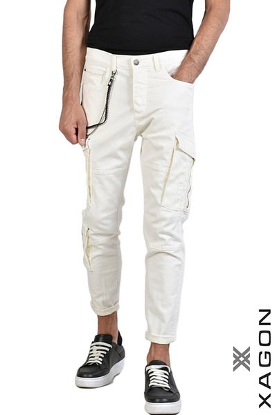 EXAGON CARGO PANTS - XAGON - WHITE, 48