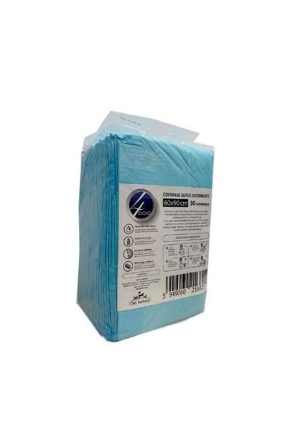 4dog Absorbent Dog Mats Maxi, 60x90 cm, 30 Pcs/Pack - Effective Floor Protection