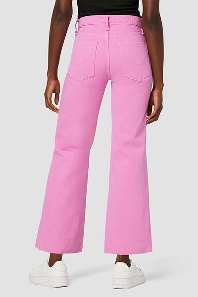 Hudson JEANS ROSIE H.R WIDE LEG ANKLE W/CVRD BTN FL - HUDSON - PINK, 32