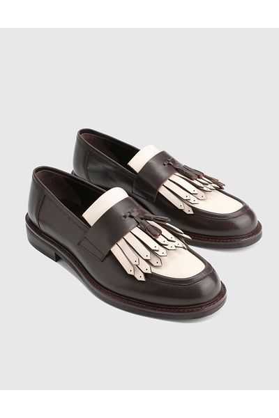 İLVİ Broume Genuine Leather Brown Men's Classic Shoes