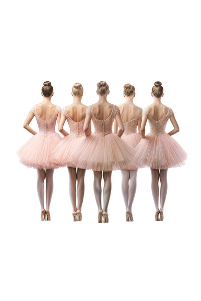 INOVATIX Set de 8 piese, balerine autocolante cu rochițe scurte, INOVATIX®. 6 cm