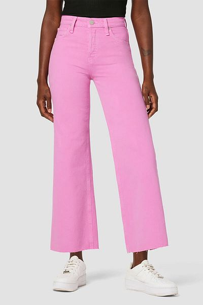 Hudson JEANS ROSIE H.R WIDE LEG ANKLE W/CVRD BTN FL - HUDSON - PINK, 32