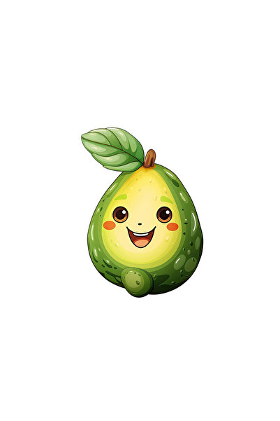 INOVATIX Σετ 8 τεμαχίων, Αυτοκόλλητο Happy Avocado, INOVATIX®. 6 εκ.