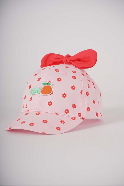 MİNİKO KİDS Kitty Baby Girl 1-3 Years Bow Model Flower Hat