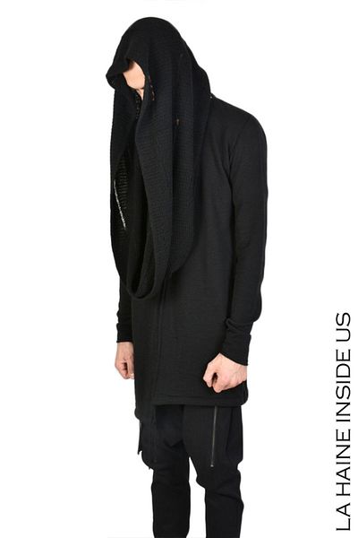 La Haine Inside Us MAKEIT ASYMMETRIC SWEATER - LA HAINE INSIDE US - BLACK, XXL