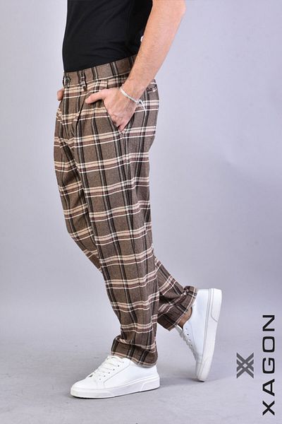 EXAGON WIDE FIT PANTS - XAGON - BROWN, 50