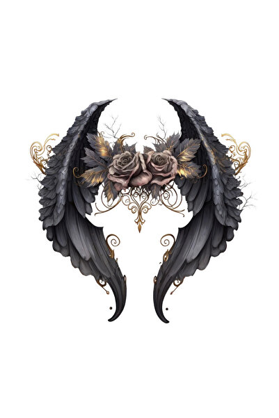 INOVATIX Set de 8 piese, autocolant aripi de înger Dark Phoenix, INOVATIX®. 6 cm