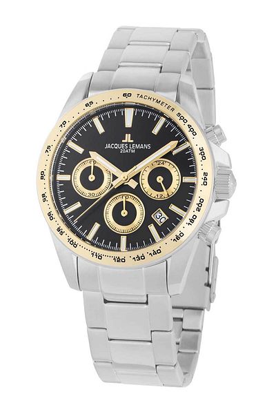 Jacques Lemans Ανδρικό Ρολόι Jacques Lemans 1-1877H, Quartz, 40mm, 20ATM
