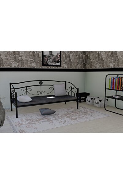 Vivense ELİPS MİNDERLİ FERFORJE SEDİR, SİYAH, GM 400