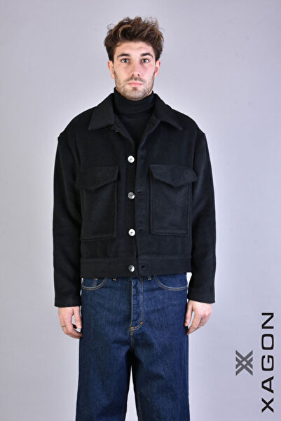 EXAGON CASUAL JACKET PANNO - XAGON - BLACK, XXL