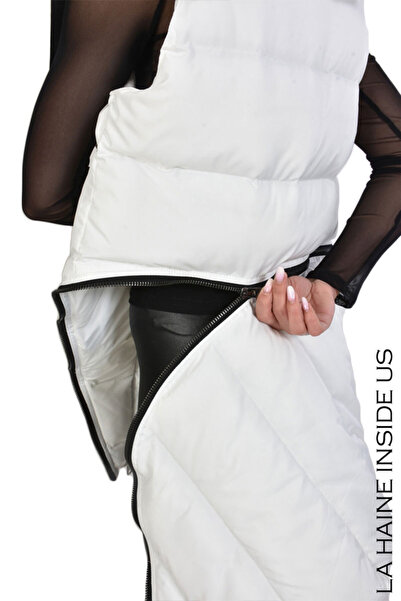 La Haine Inside Us WOMEN'S ASYMMETRIC TEETSI VEST - - WHITE, XL